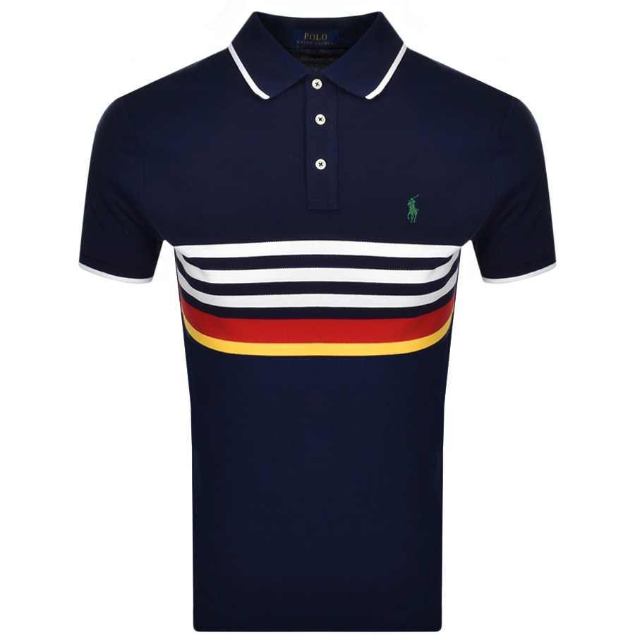 Alternative Image for ProductRalph Lauren Custom Slim Polo T Shirt Navy1
